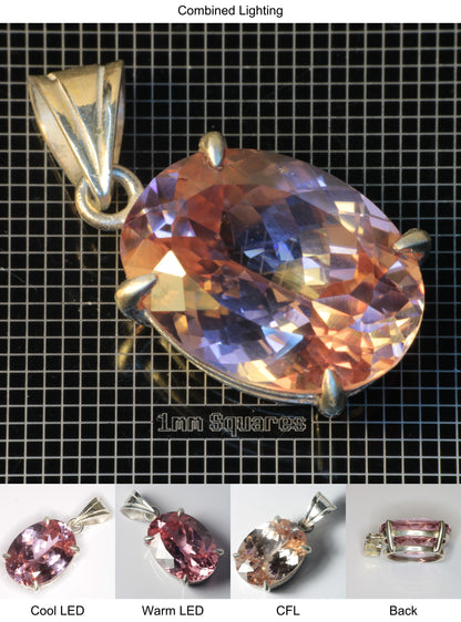 YAP (Yttrium Aluminum Perovskite) Pendant with Oval Gemstone