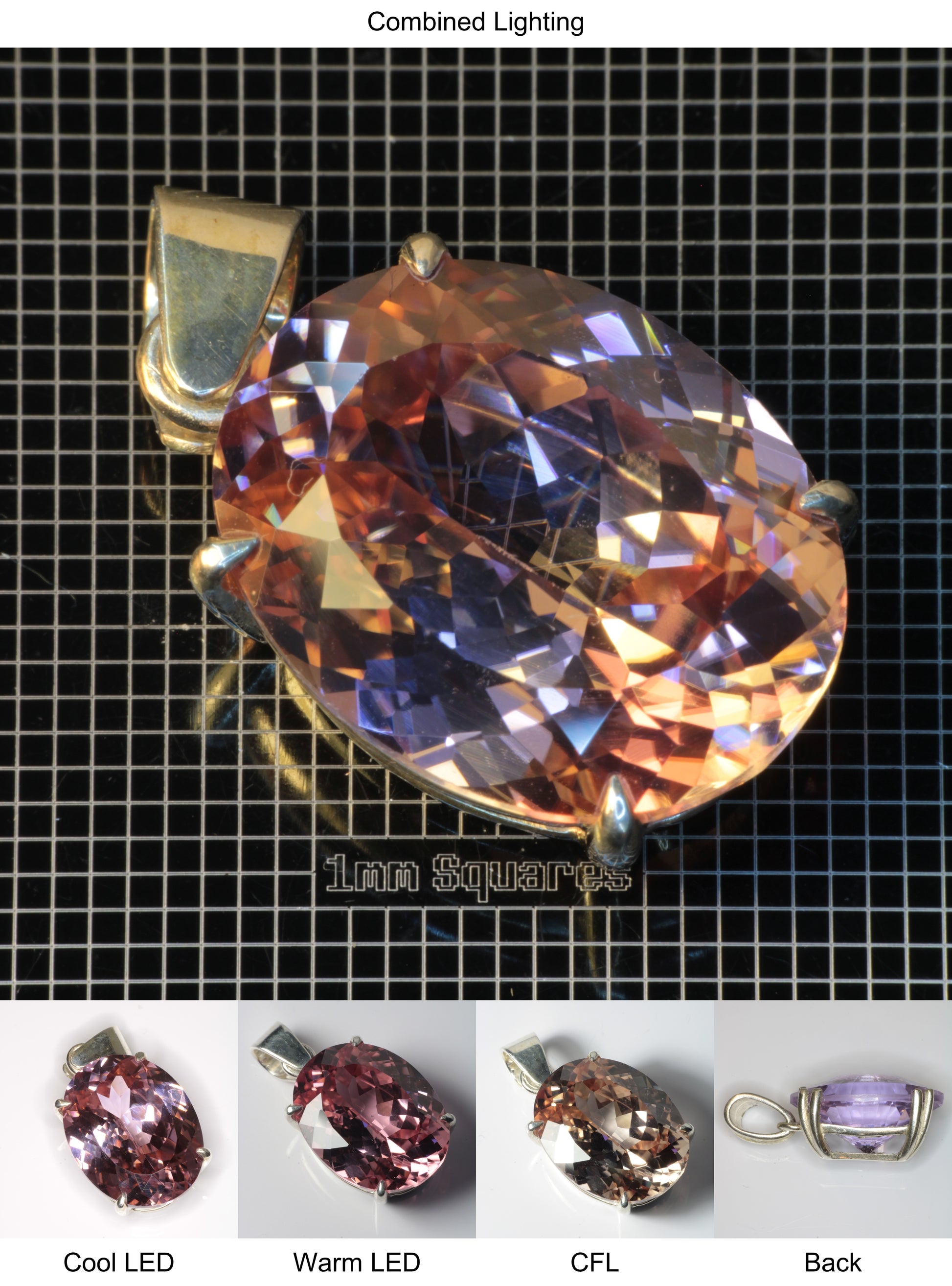 YAP (Yttrium Aluminum Perovskite) Pendant with Oval Gemstone
