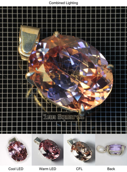 YAP (Yttrium Aluminum Perovskite) Pendant with Oval Gemstone