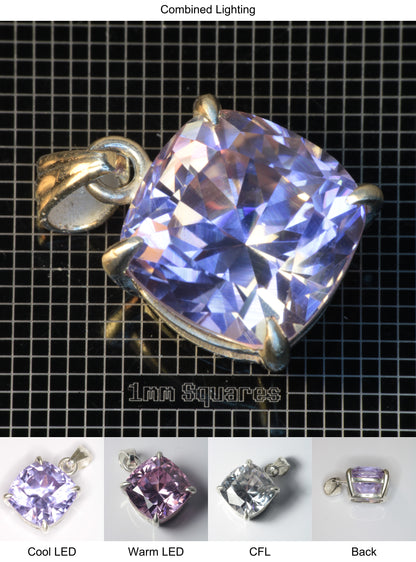 YAP (Yttrium Aluminum Perovskite) Pendant with Cushion A Gemstone