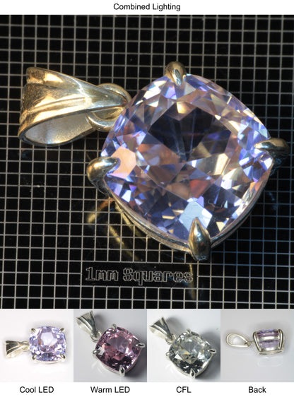 YAP (Yttrium Aluminum Perovskite) Pendant with Cushion E Gemstone