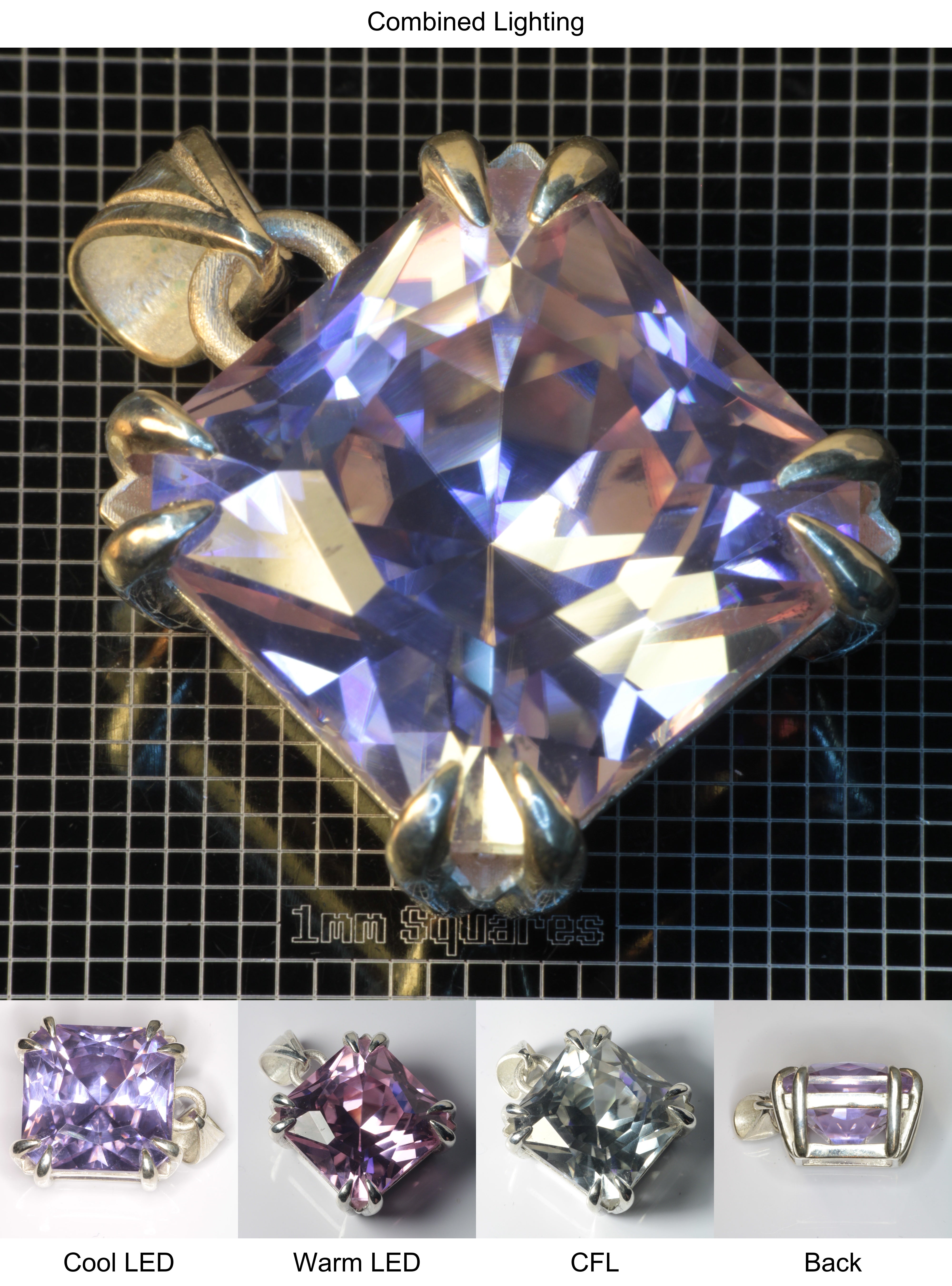 YAP (Yttrium Aluminum Perovskite) Pendant with Pixel Gemstone