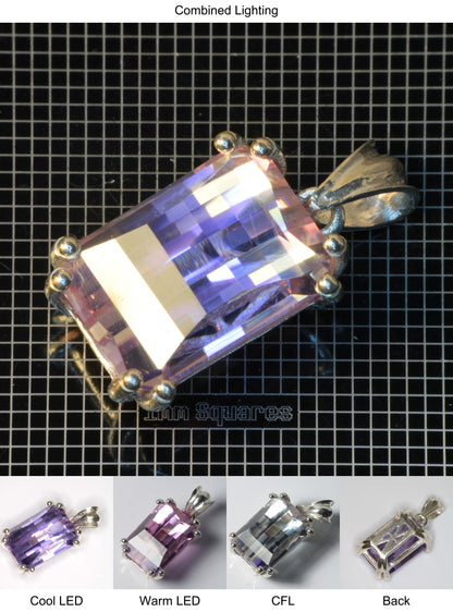Faceted YAP:Nd Pendant containing Pixel Gemstone