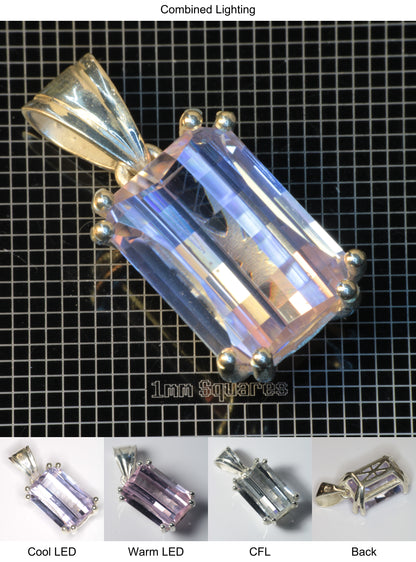 Faceted YAP:Nd Pendant containing Pixel Gemstone
