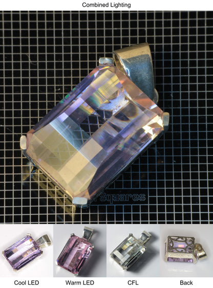 Faceted YAP:Nd Pendant containing Pixel Gemstone