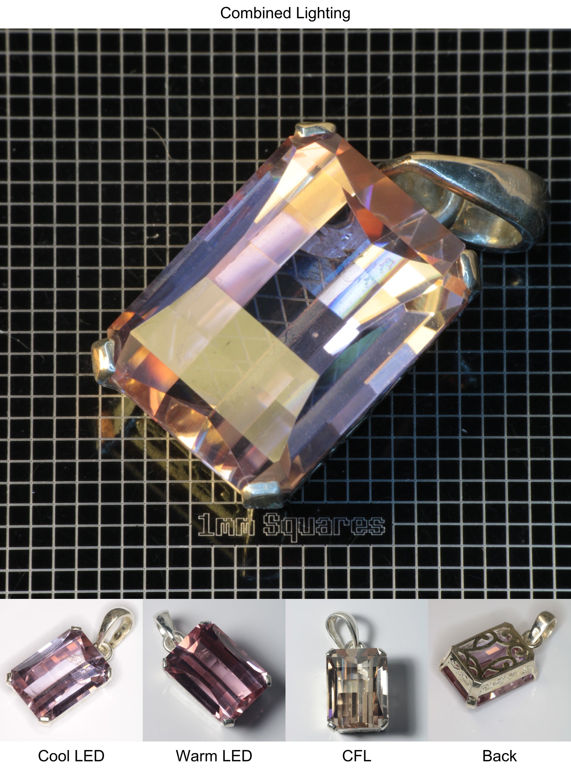 YAP (Yttrium Aluminum Perovskite) Pendant with Pixel Gemstone