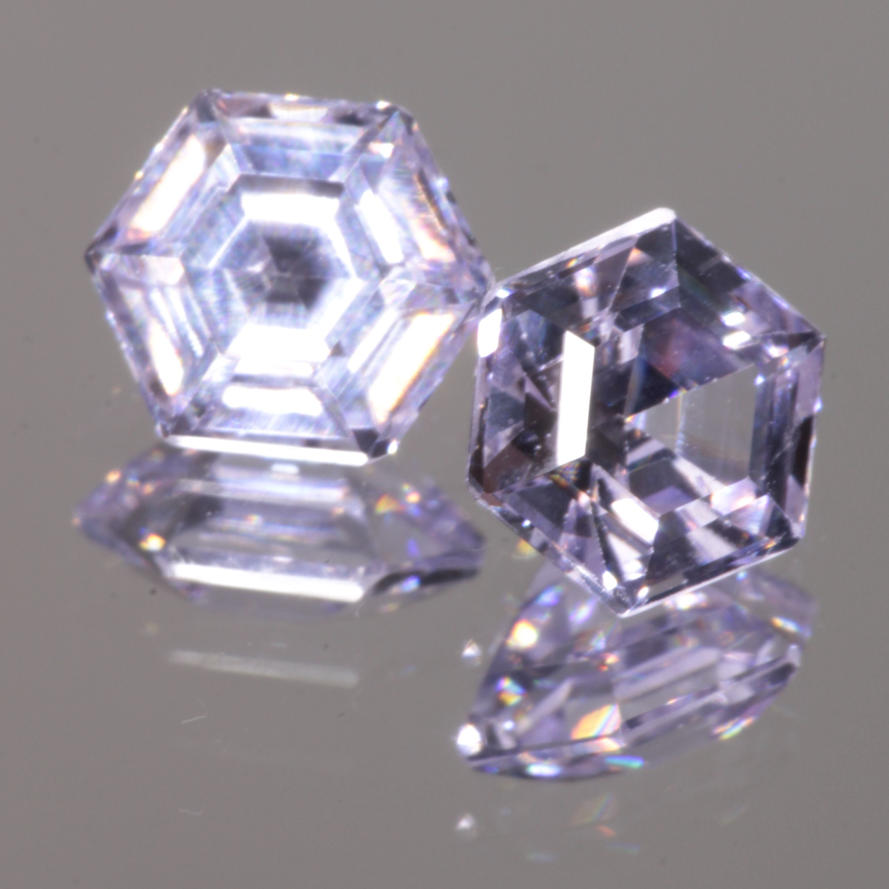 Faceted Hexagon Neodymium YAG Gemstone
