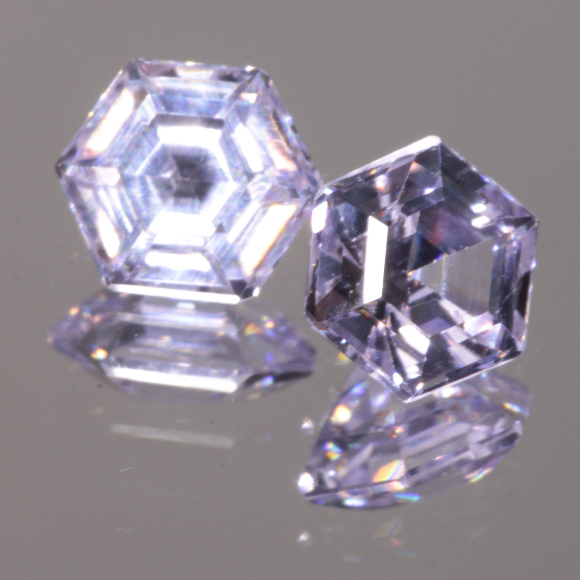Faceted Hexagon Neodymium YAG Gemstone