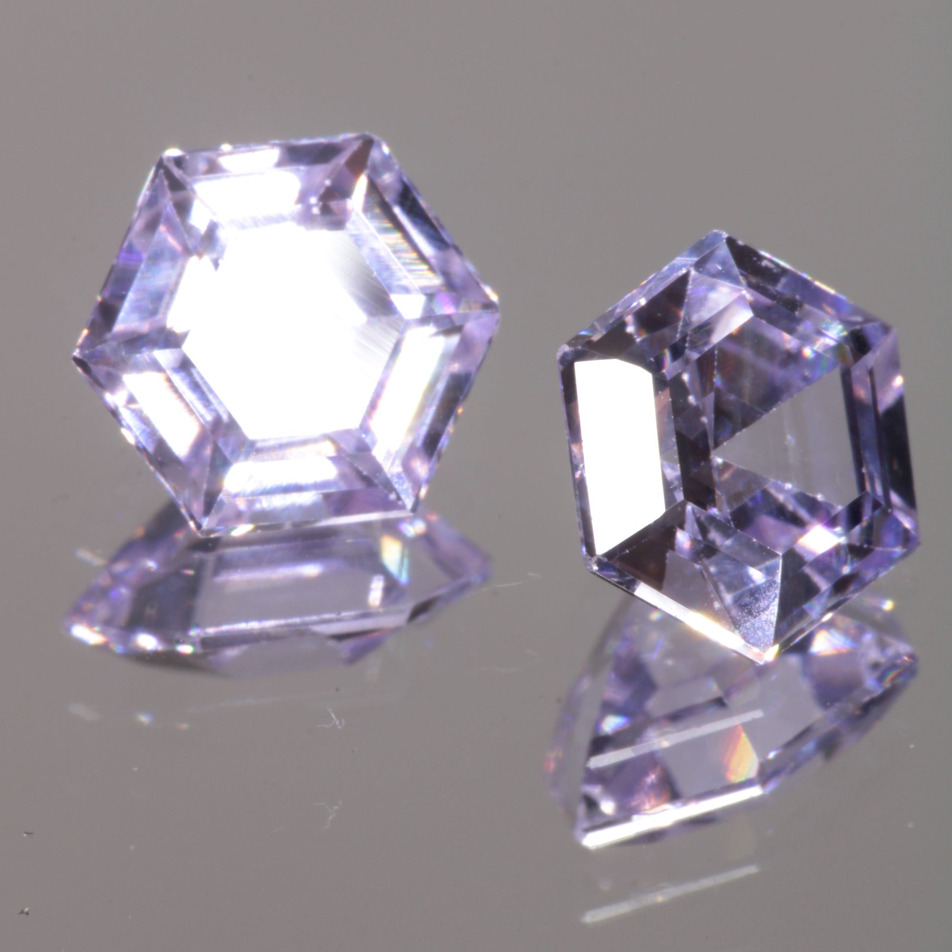Faceted Hexagon Neodymium YAG Gemstone