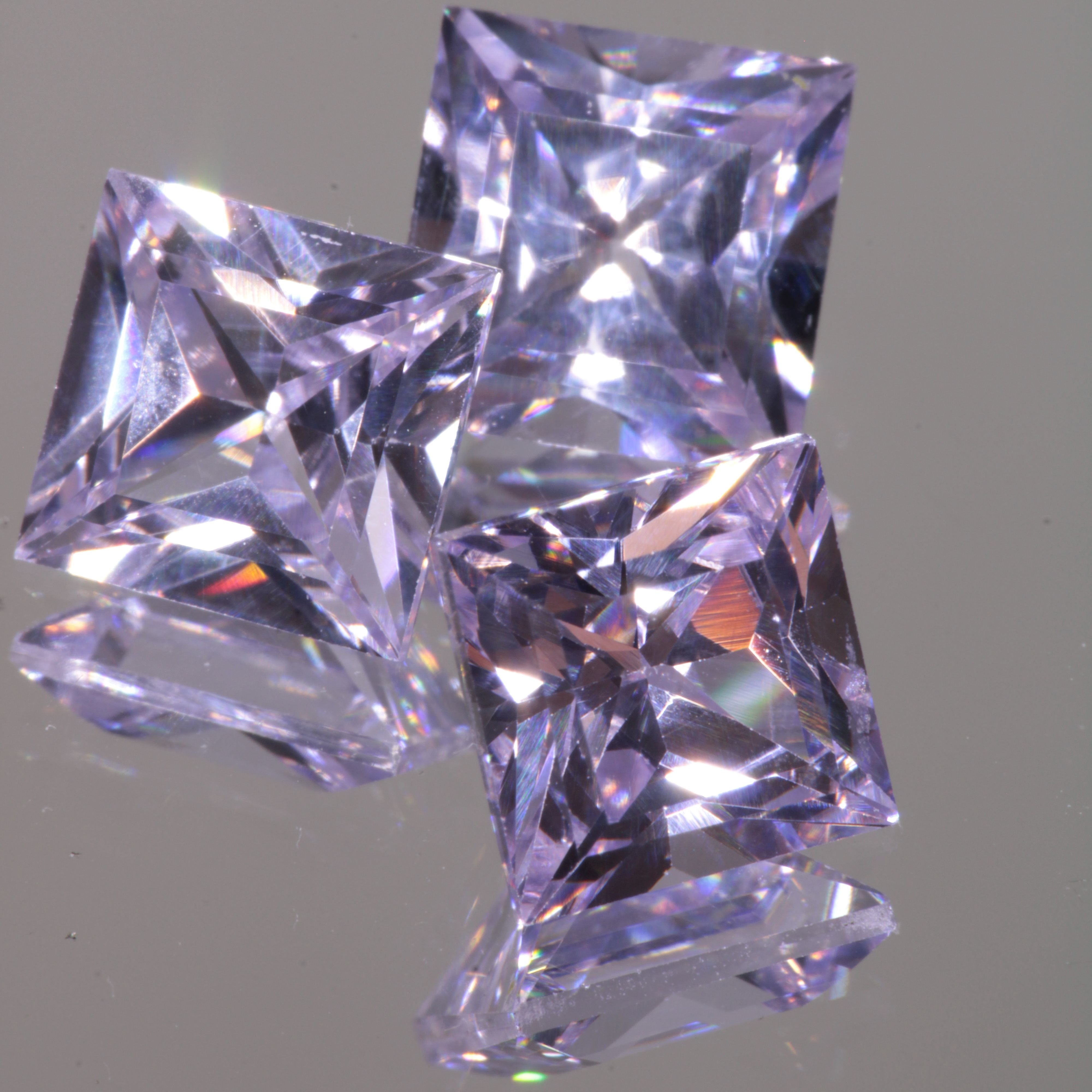 Faceted Square Nd:YAG Gem