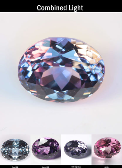 Purple Sapphire Oval Cut Stone