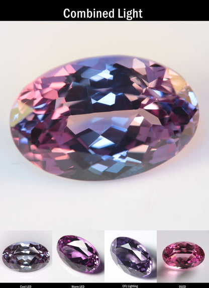 Purple Sapphire Oval Cut Stone