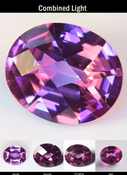 Purple Sapphire Oval Cut Stone
