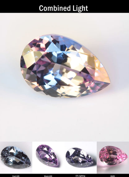 Purple Sapphire Pear Cut Stone