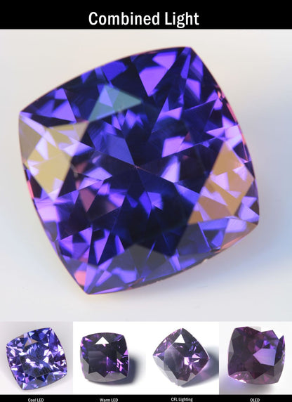Purple Sapphire Cushion Cut Stone