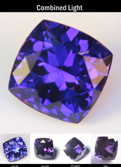 Purple Sapphire Cushion Cut Stone