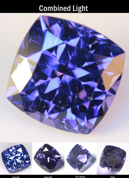 Purple Sapphire Cushion Cut Stone