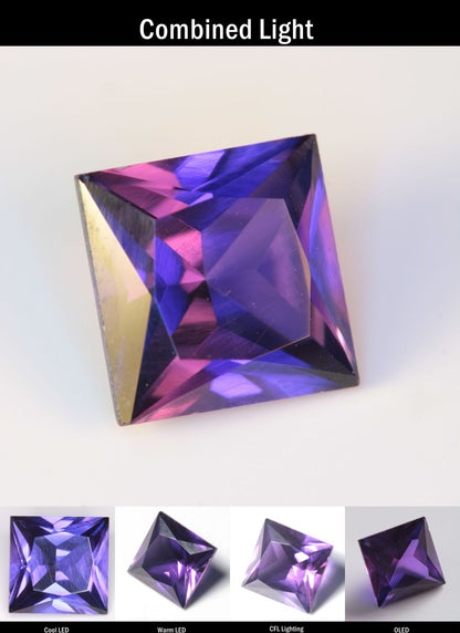 Purple Sapphire Square Cut Stone