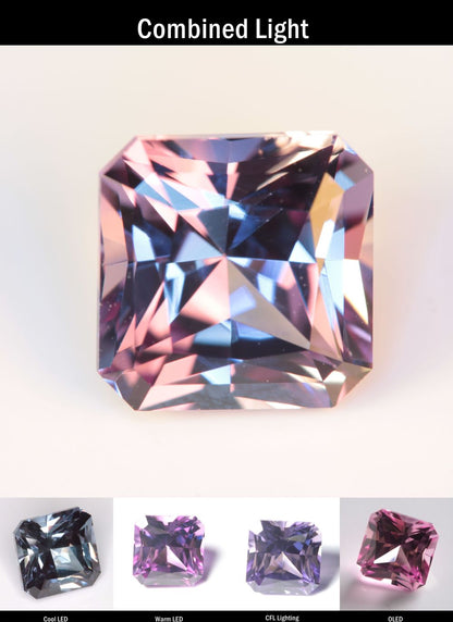 Purple Sapphire Clipped Square Cut Stone