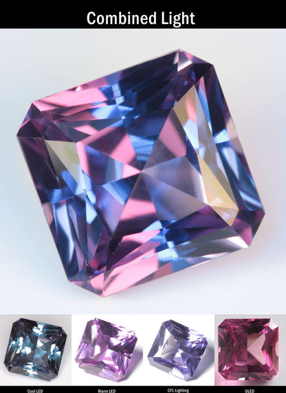 Purple Sapphire Clipped Square Cut Stone