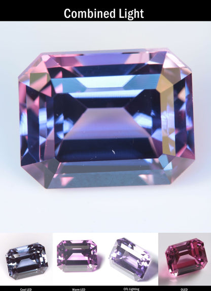Purple Sapphire Clipped Rectangle Cut Stone