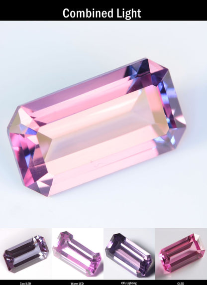 Purple Sapphire Clipped Rectangle Cut Stone