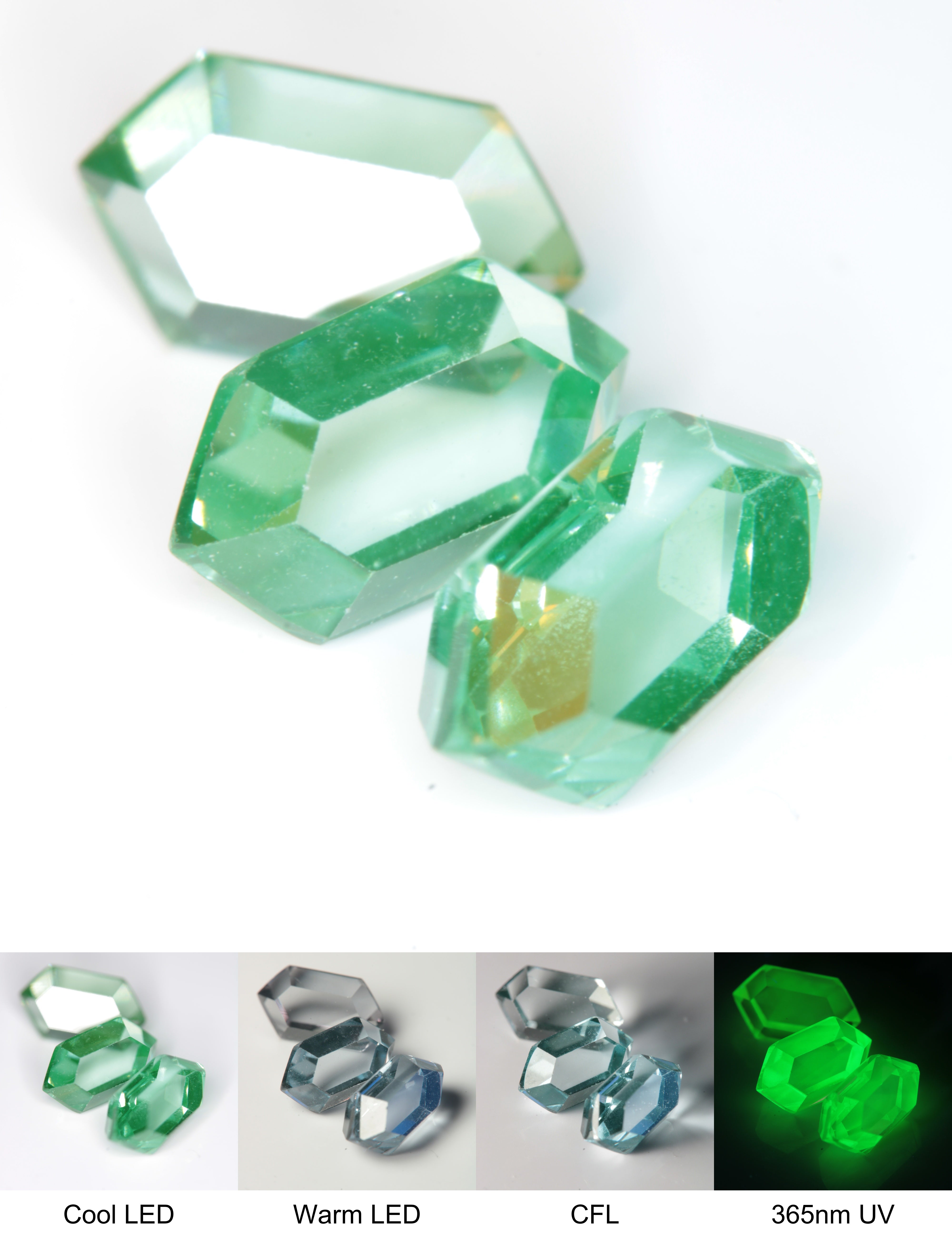 Faceted Dark Green Mn:Spinel Classic Thin RetroHex Gemstone