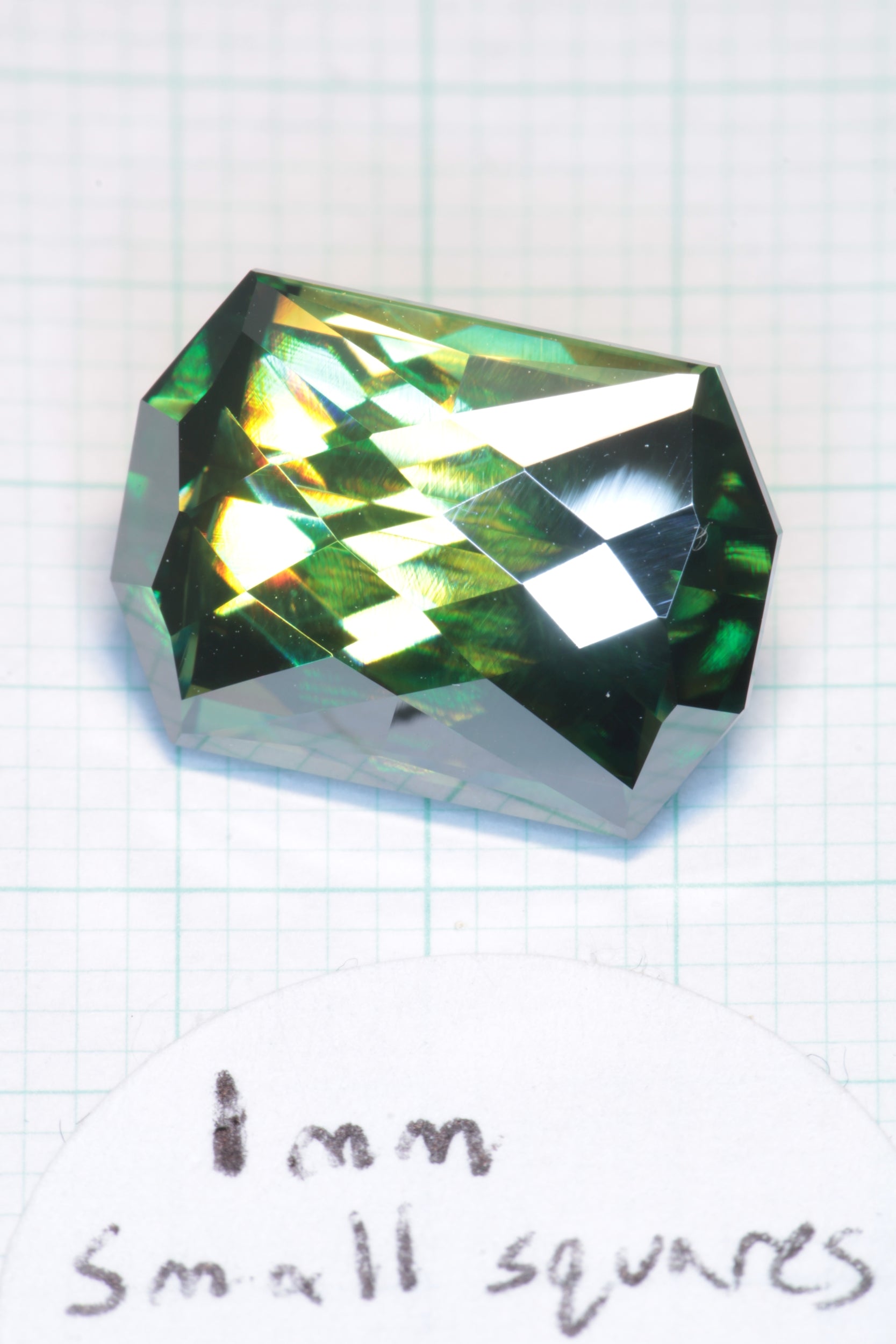 Dichroic Moissanite, Loose Yellow and Blue Faceted Gemstones