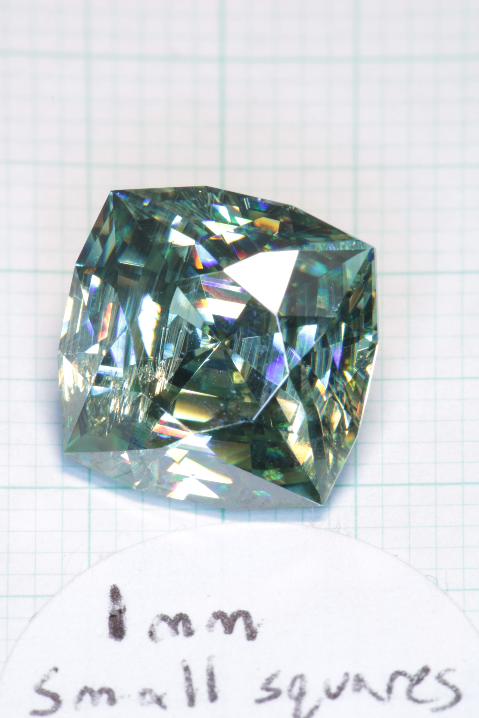Dichroic Moissanite, Loose Yellow and Blue Faceted Gemstones