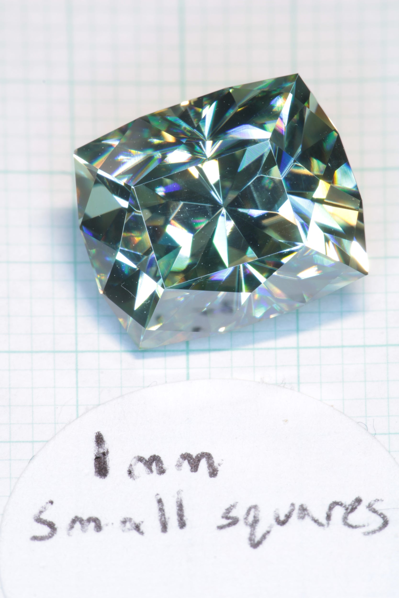 Dichroic Moissanite, Loose Yellow and Blue Faceted Gemstones