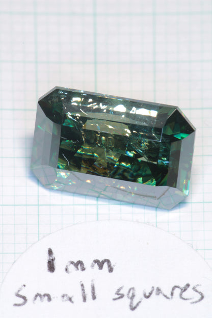 Dichroic Moissanite, Loose Yellow and Blue Faceted Gemstones