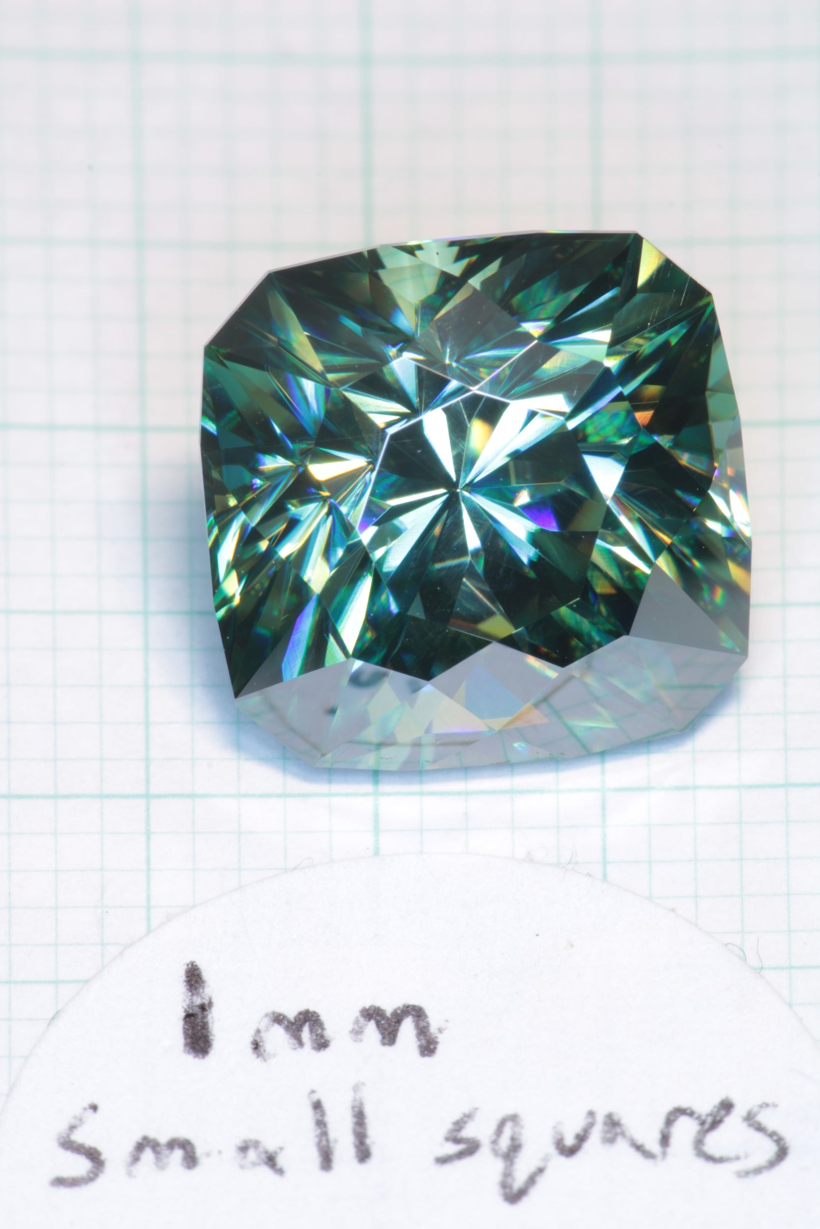 Dichroic Moissanite, Loose Yellow and Blue Faceted Gemstones