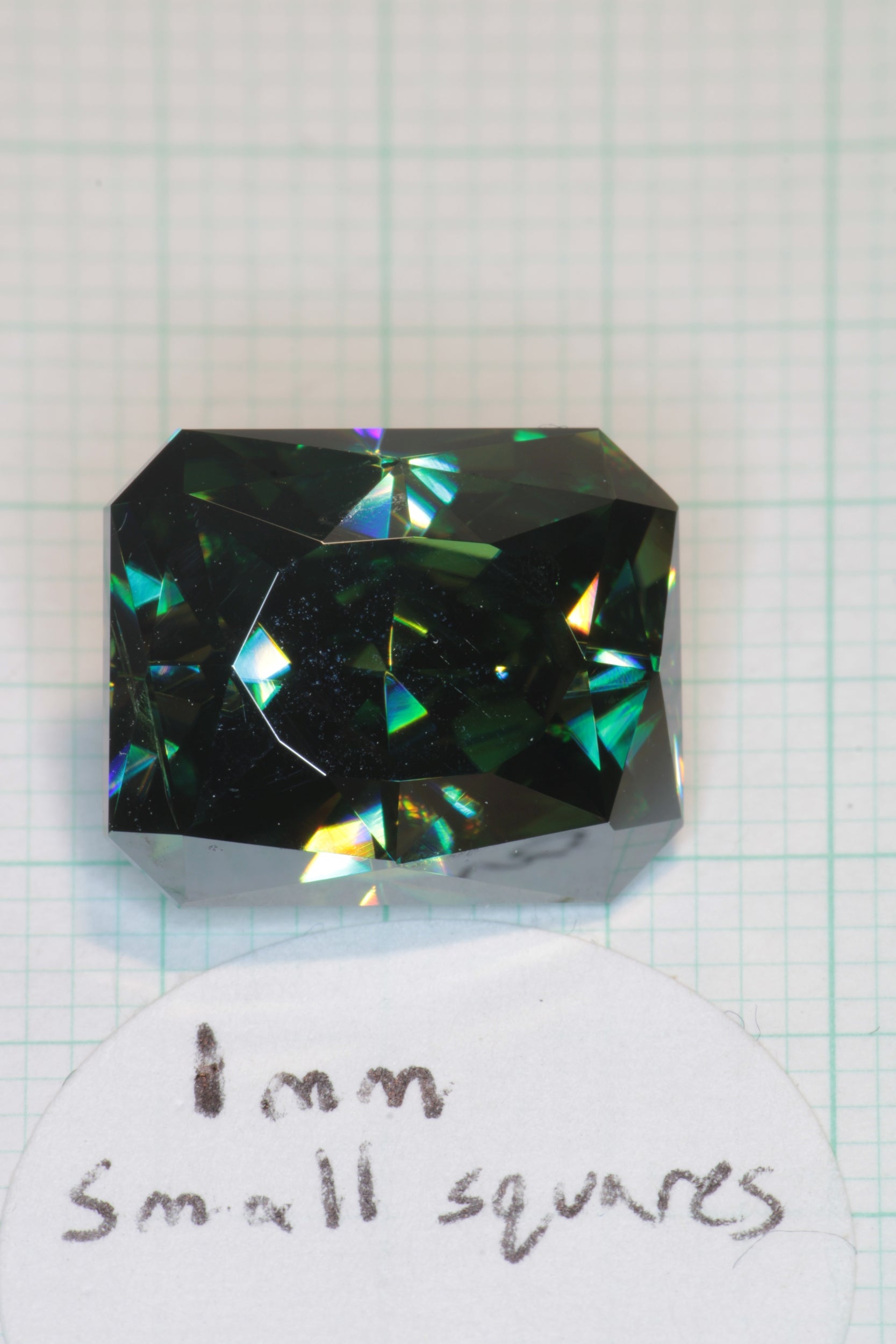 Dichroic Moissanite, Loose Yellow and Blue Faceted Gemstones