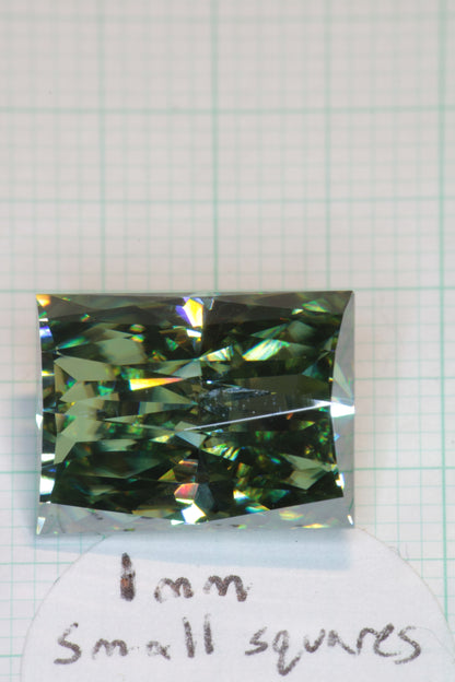 Dichroic Moissanite, Loose Yellow and Blue Faceted Gemstones