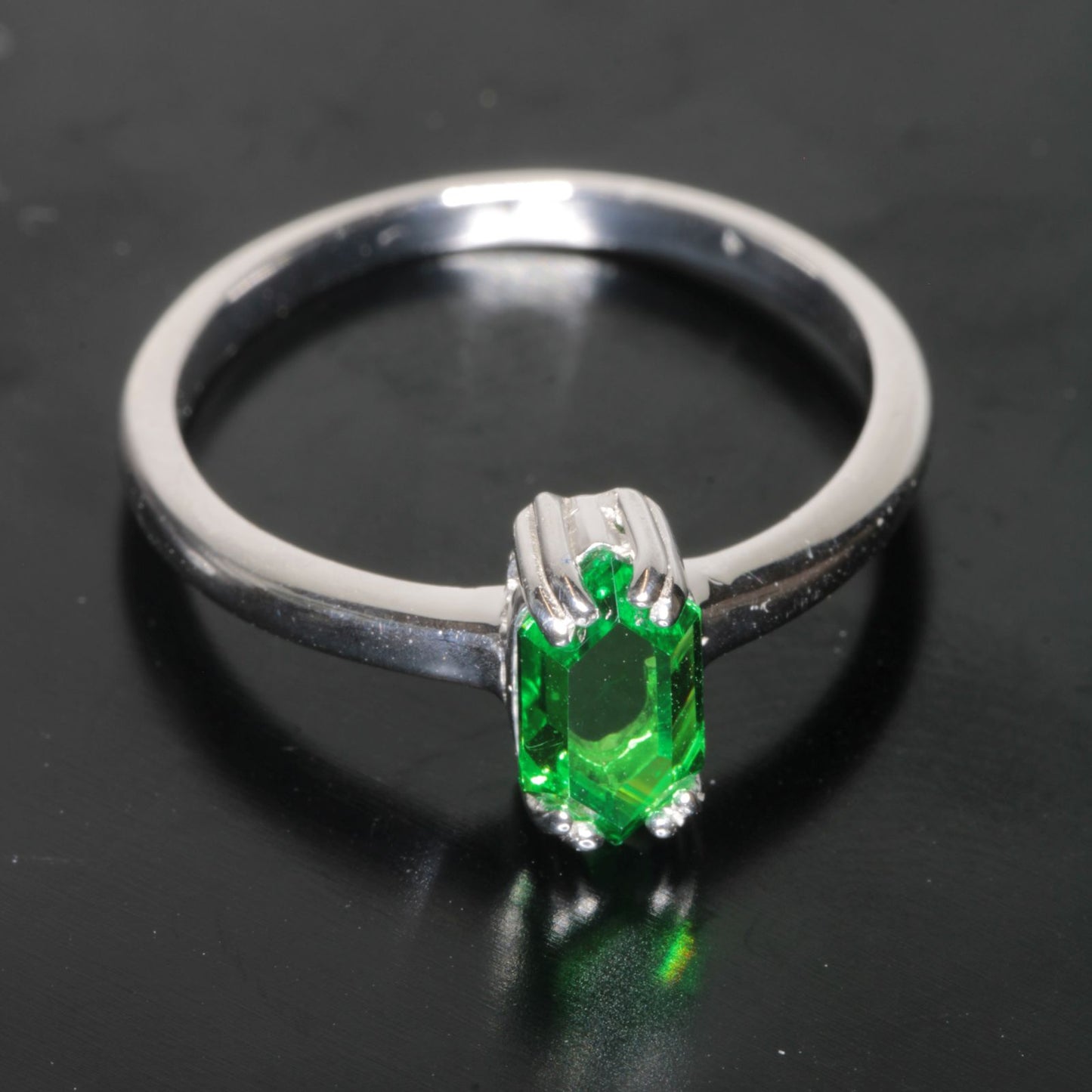 CTH:YAG Classic Thin RetroHex Ring Size 6 