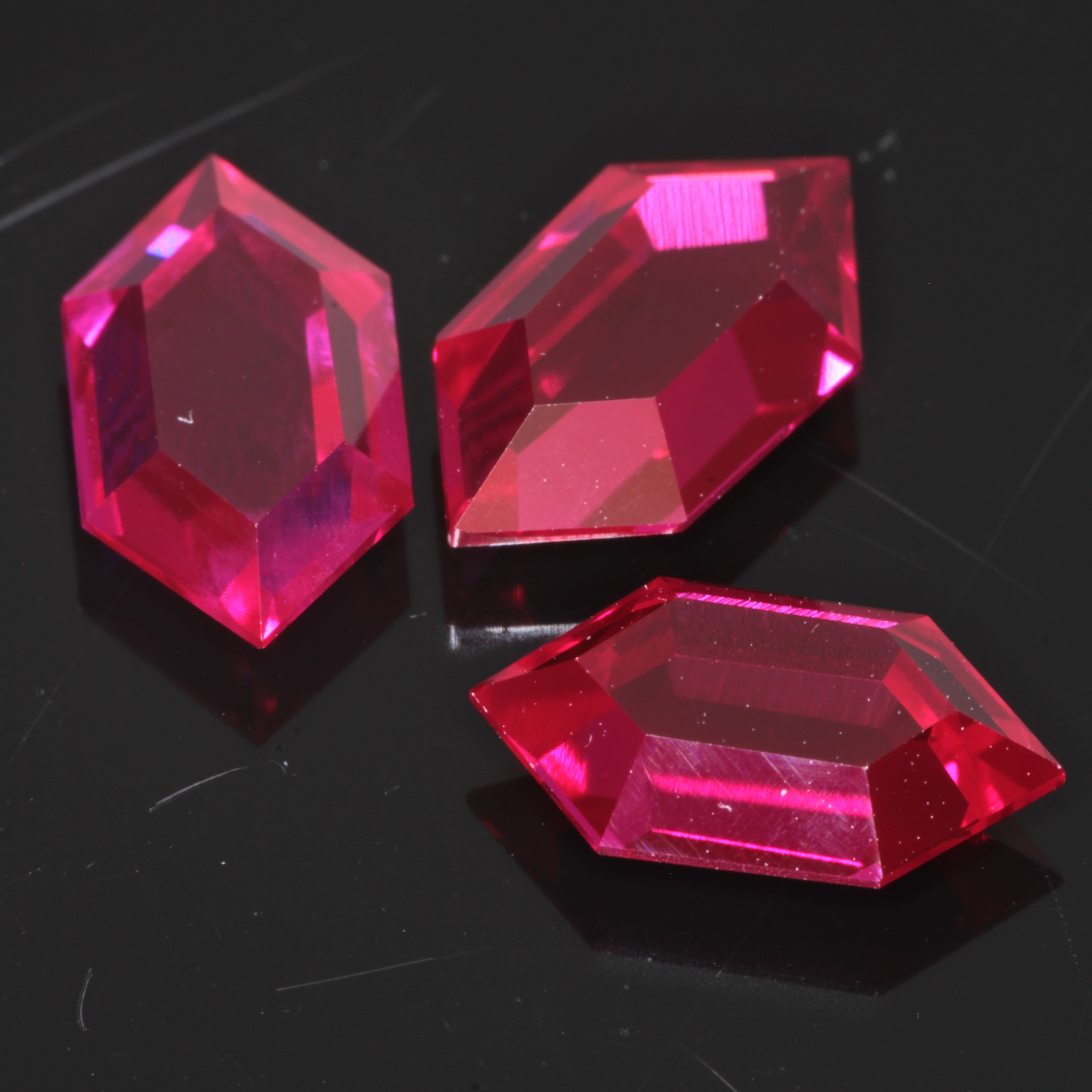Red Ruby RetroHex Gemstones