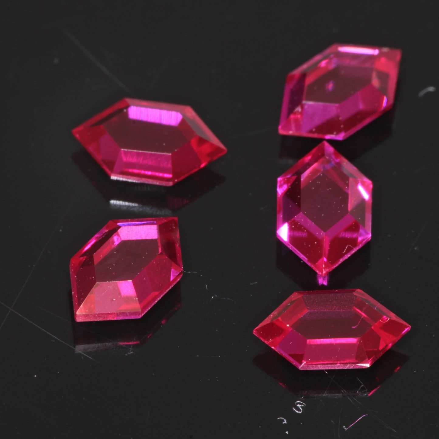 Red Ruby RetroHex Gemstones