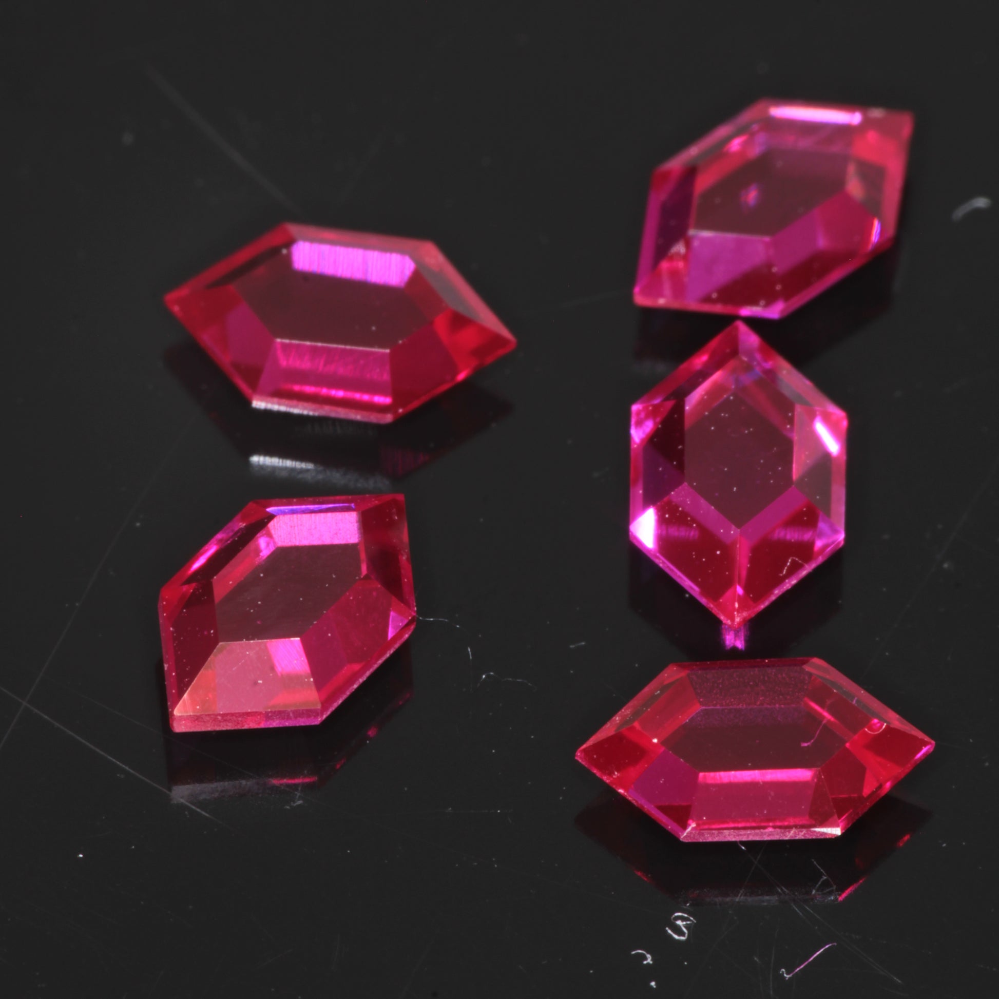 Red Ruby RetroHex Gemstones