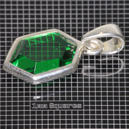 Pendant with Videogame Inspired Retrohex Gemstone made of CTH:YAG synthetic garnet