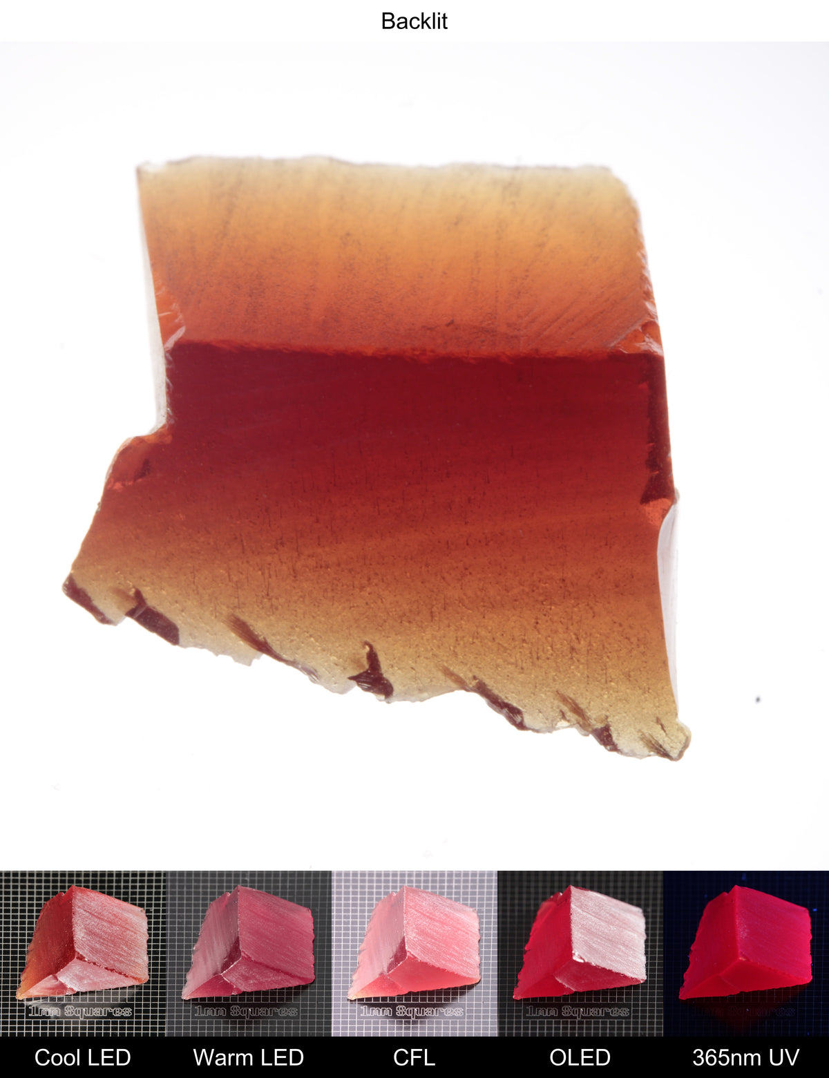 Dark Ruby Wedge Gem Rough