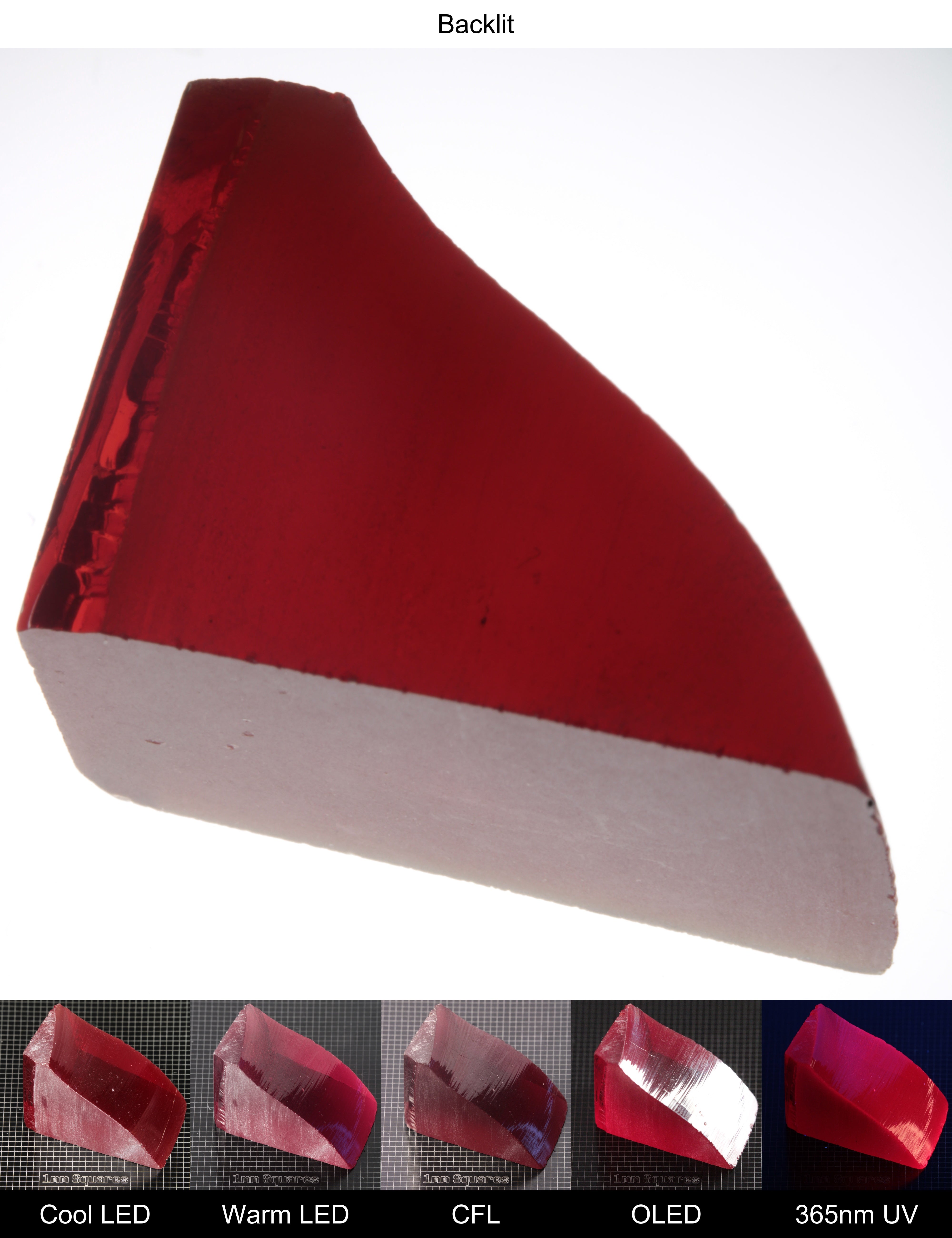 Dark Ruby Triangle Gem Rough
