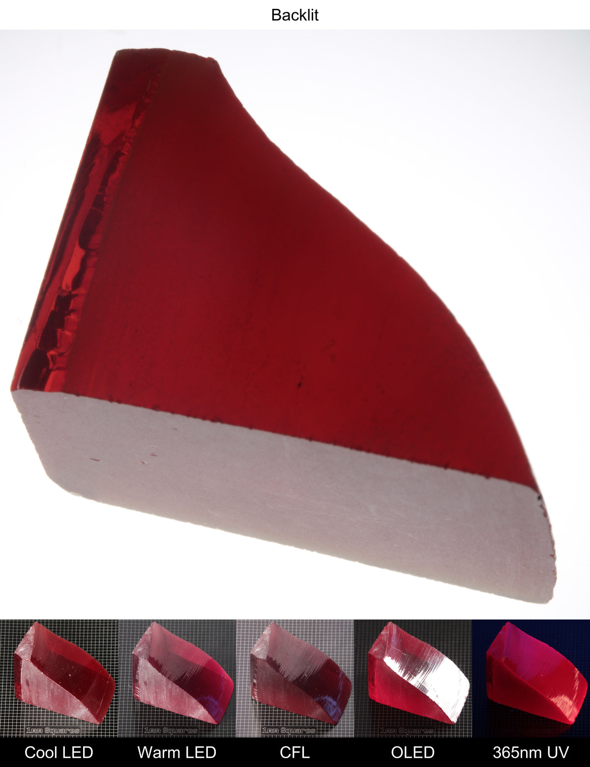 Dark Ruby Triangle Gem Rough