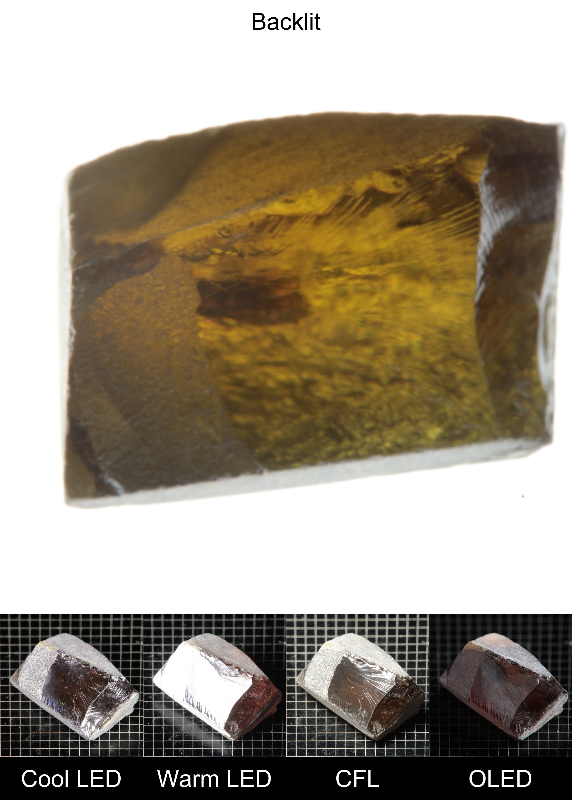Rough Honey Rutile Long Wedge