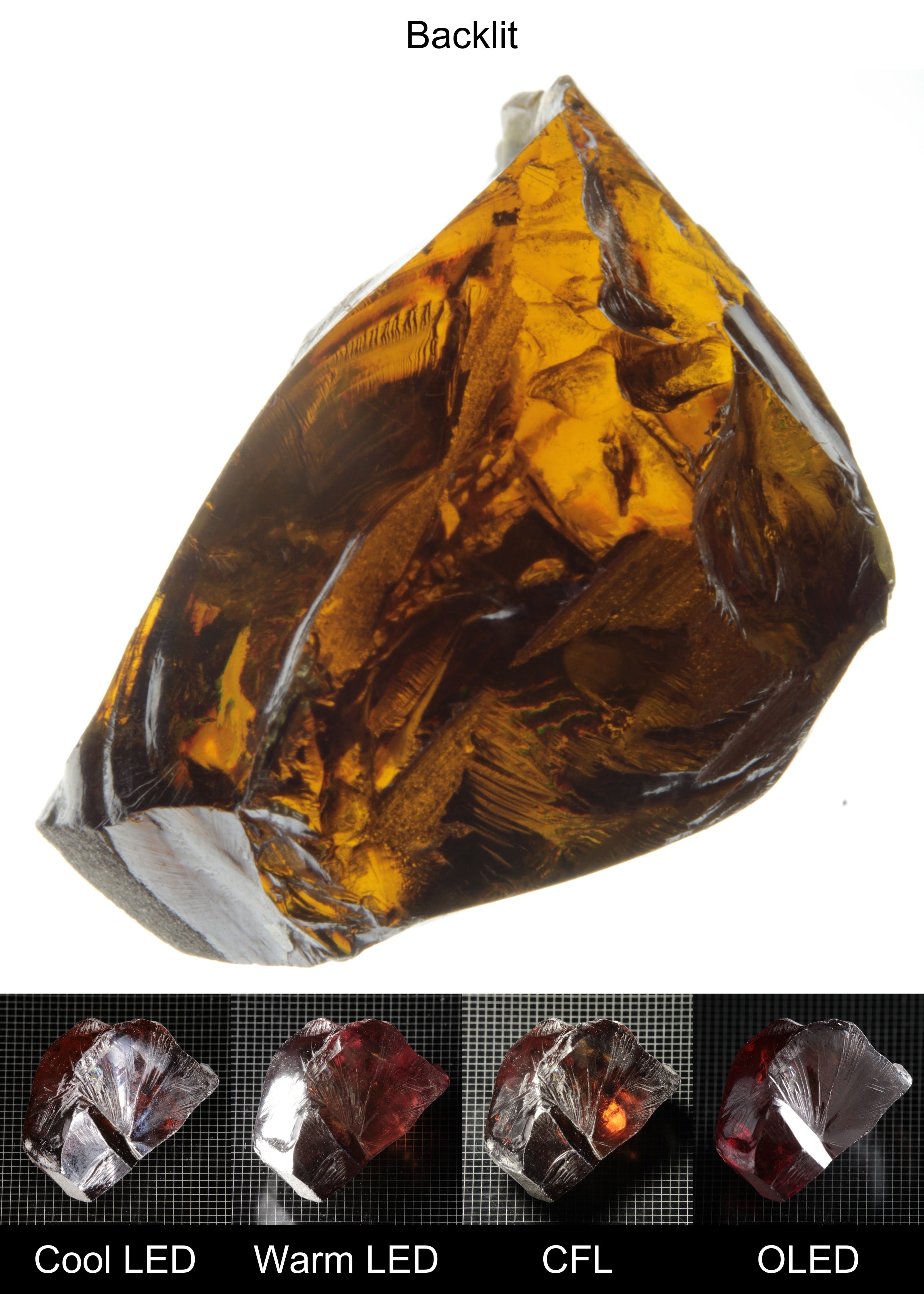Rough Honey Rutile Conical End