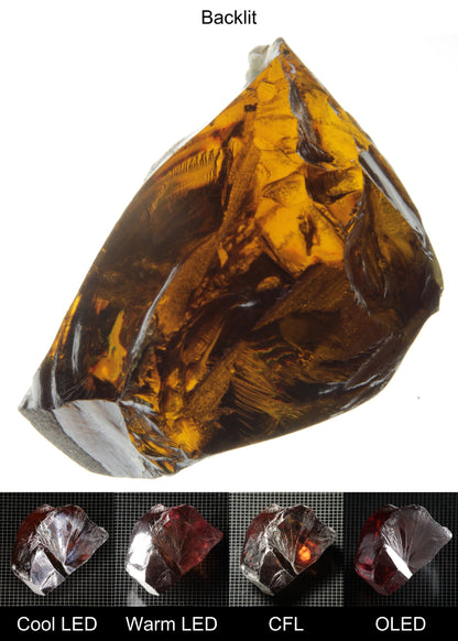 Rough Honey Rutile Conical End