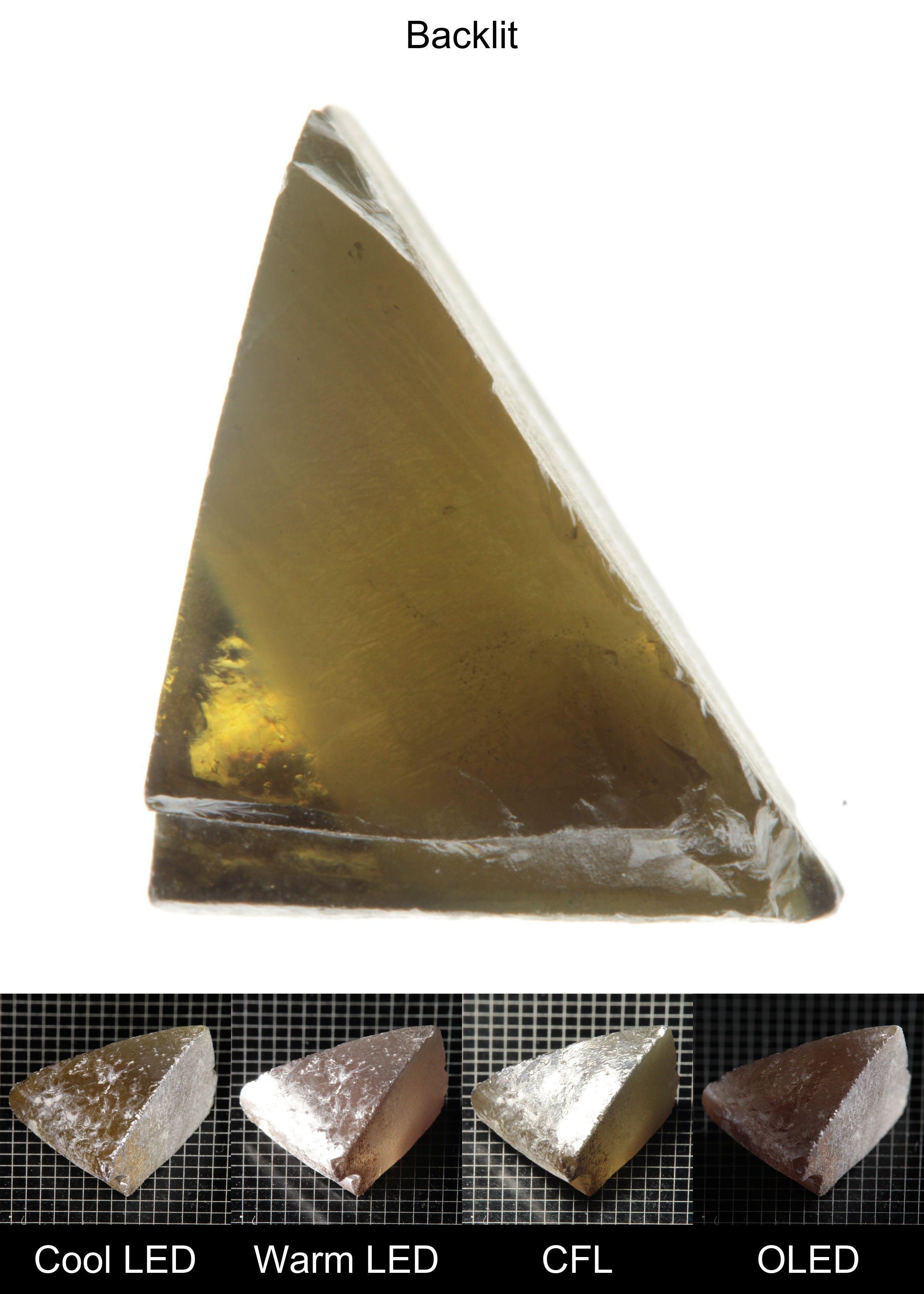 Rough Honey Rutile Triangle