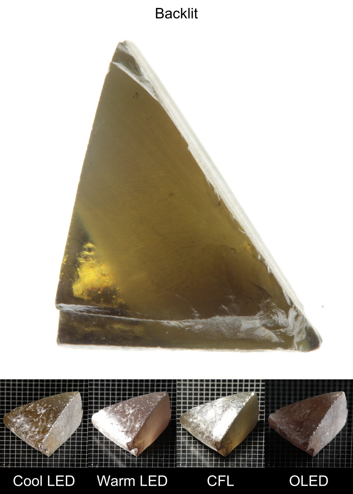Rough Honey Rutile Triangle