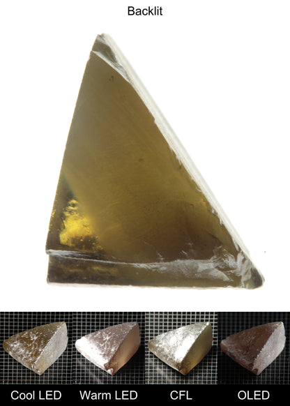Rough Honey Rutile Triangle