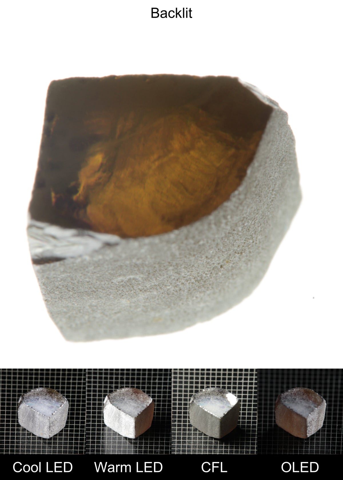 Rough Honey Rutile Curved Block