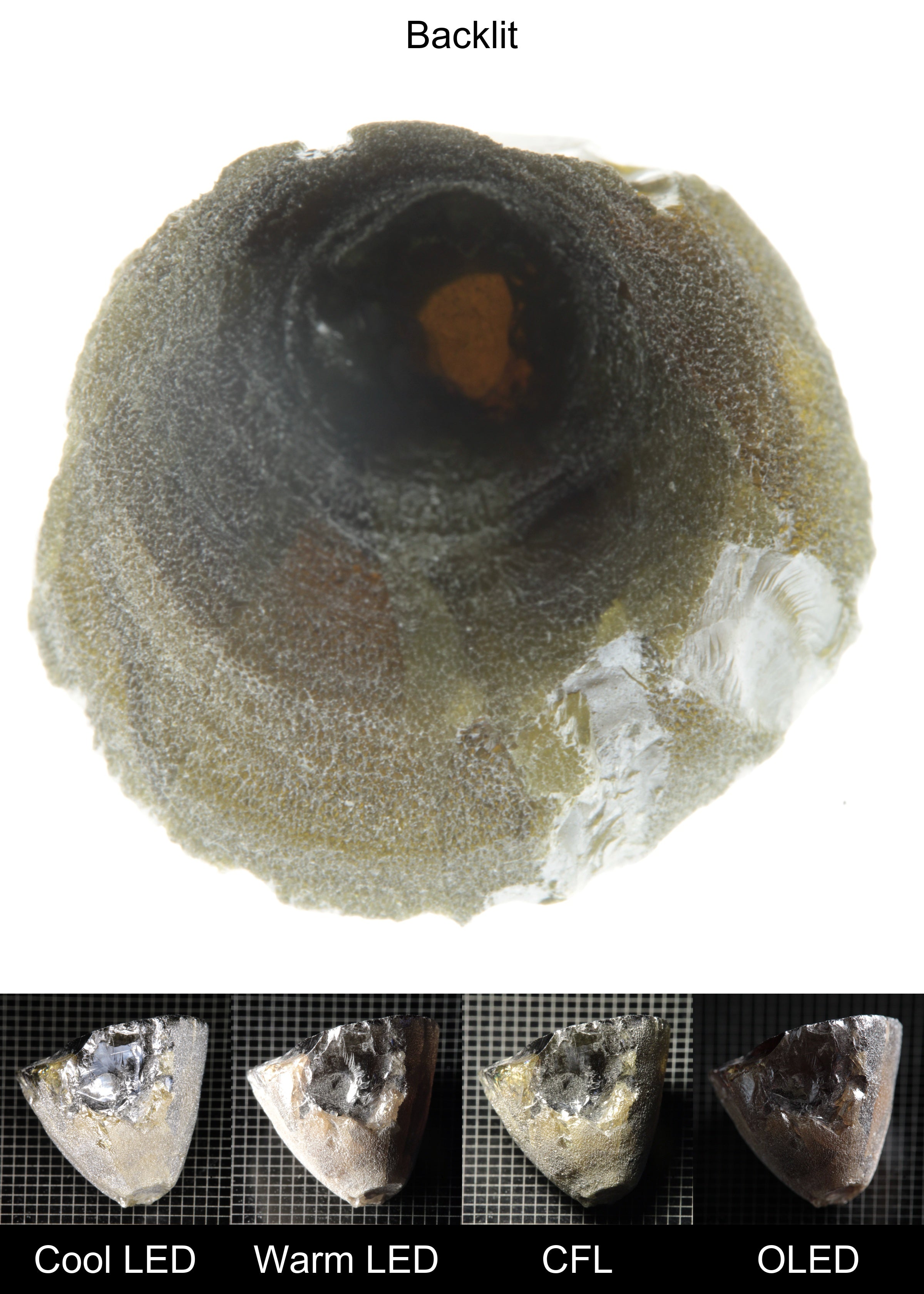 Rough Honey Rutile Conical End